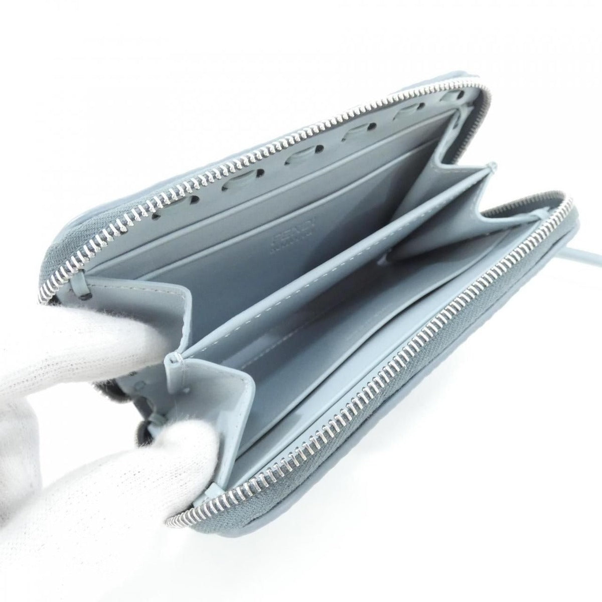 Fendi Selleria Peekaboo Aurn Wallet Mercury — view 6