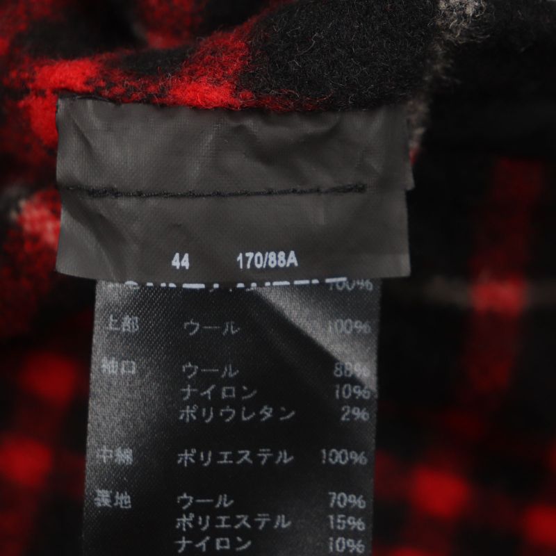 Saint Laurent Paris 486134 Checkered Lined Elbow Patch Cotton Double Zip Up