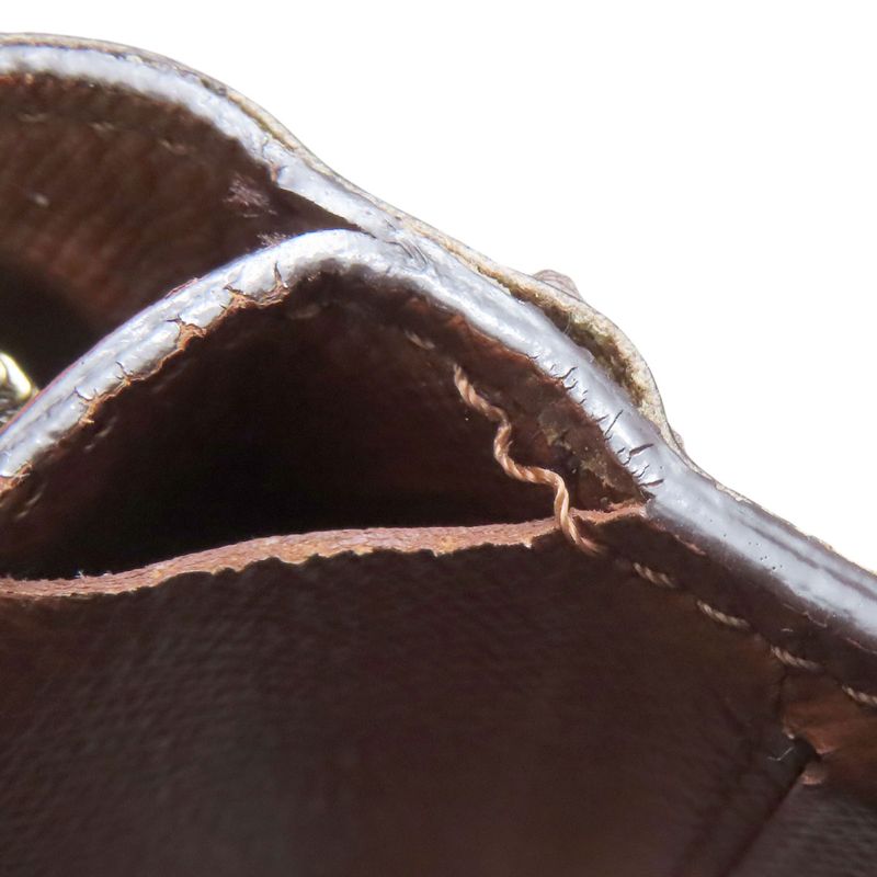 Louis Vuitton M61667 Compact Zip Folding Wallet With Coin Purse Monogram Canvas