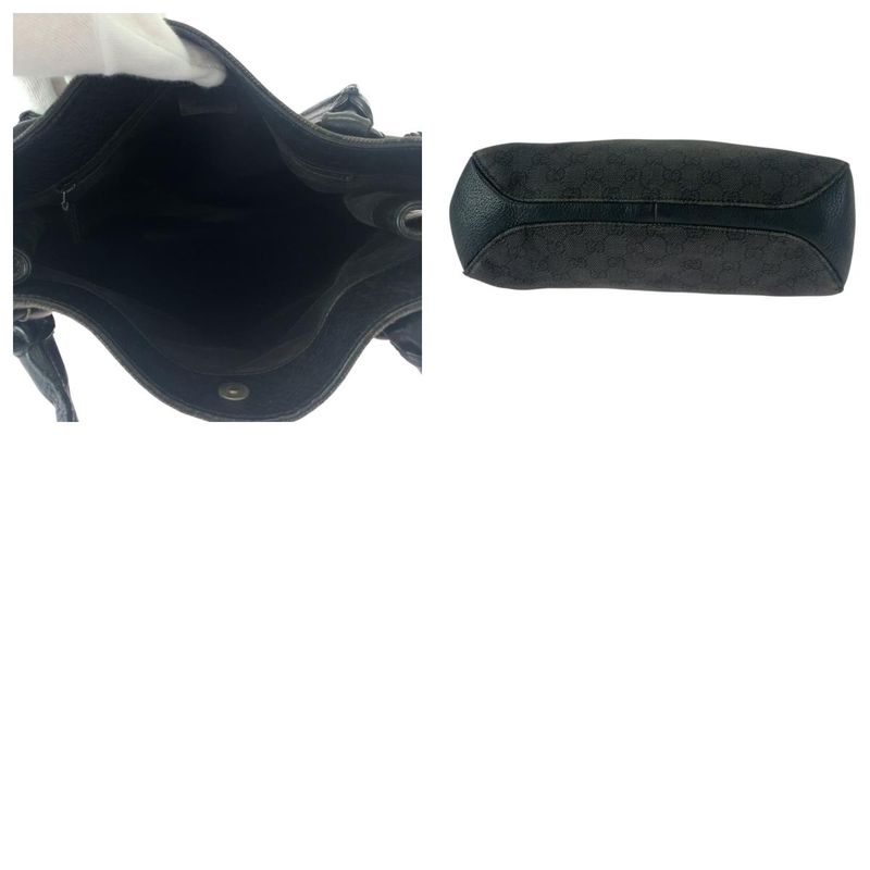 Gucci Black Hardware GG Canvas 101971 Tote Bag Shoulder Bag Women 505312