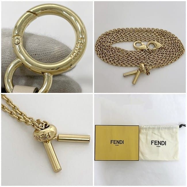 Fendi Charm First Nano Shoulder Beige