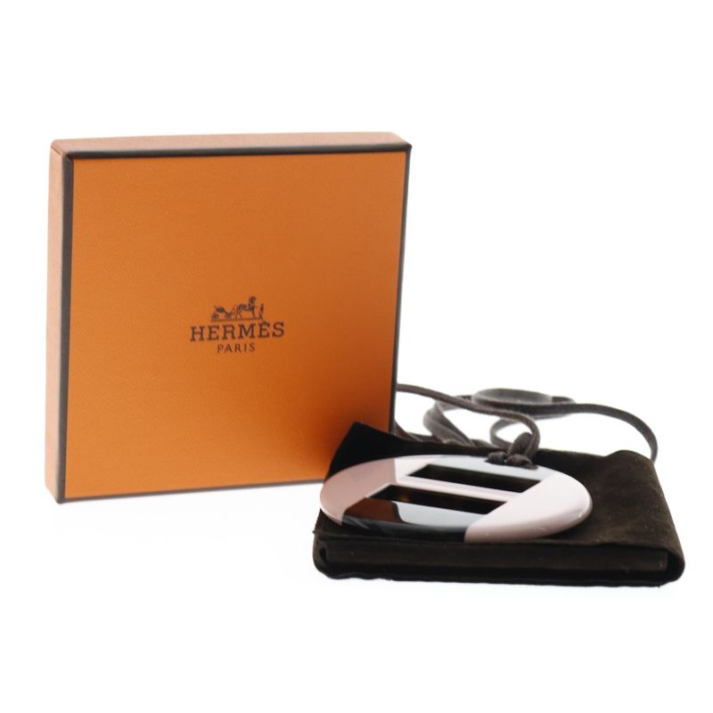 Hermes Buffalo Horn Brown Ladies 16.5g Necklace