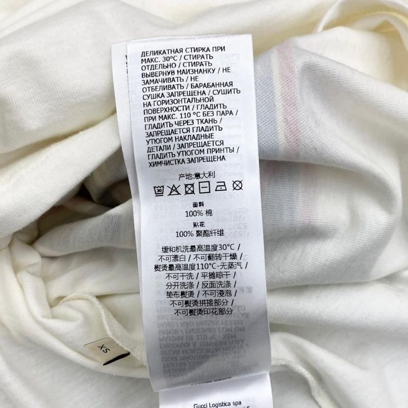 Gucci Long Sleeve T-Shirt Cotton Jersey Logo Embroidery 775788 Xjgcs XS Size