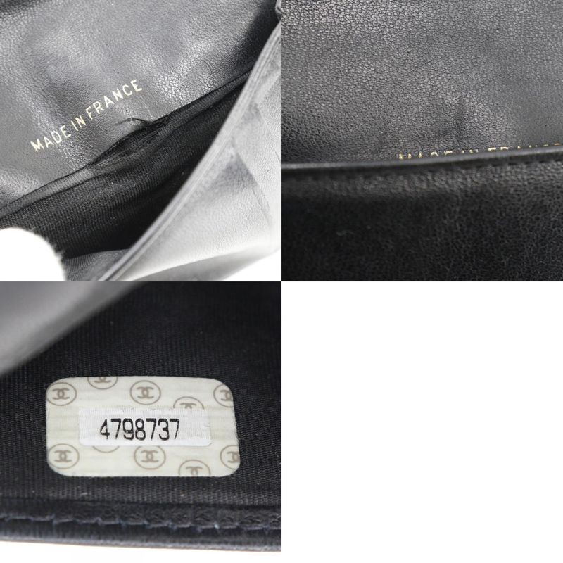 Chanel Coco Mark Card Case Caviar Skin Black Ladies Business Card Holder