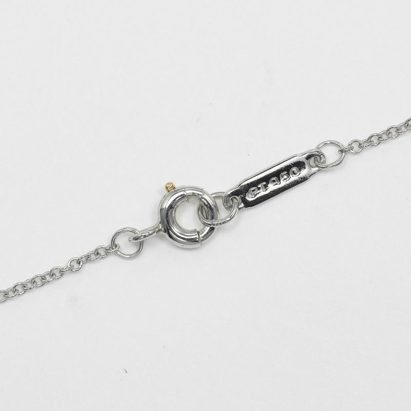 Tiffany & Co Small Cross Pt950platinum × Diamond Ladies 3.54g Necklace