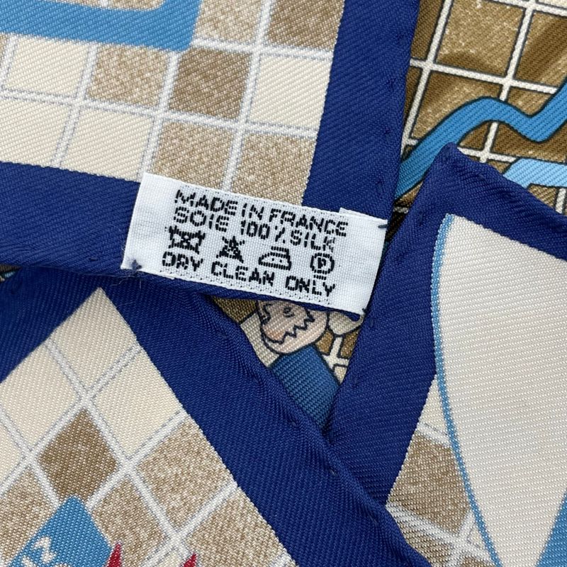 Hermes Dajarlecant Flying Technique Handkerchief Scarf 100% Silk Scarf Multicolo