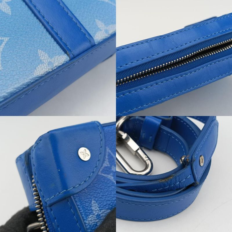 Louis Vuittonmonogram Claus Blue And White PVC Coated Canvas And Leather M45432