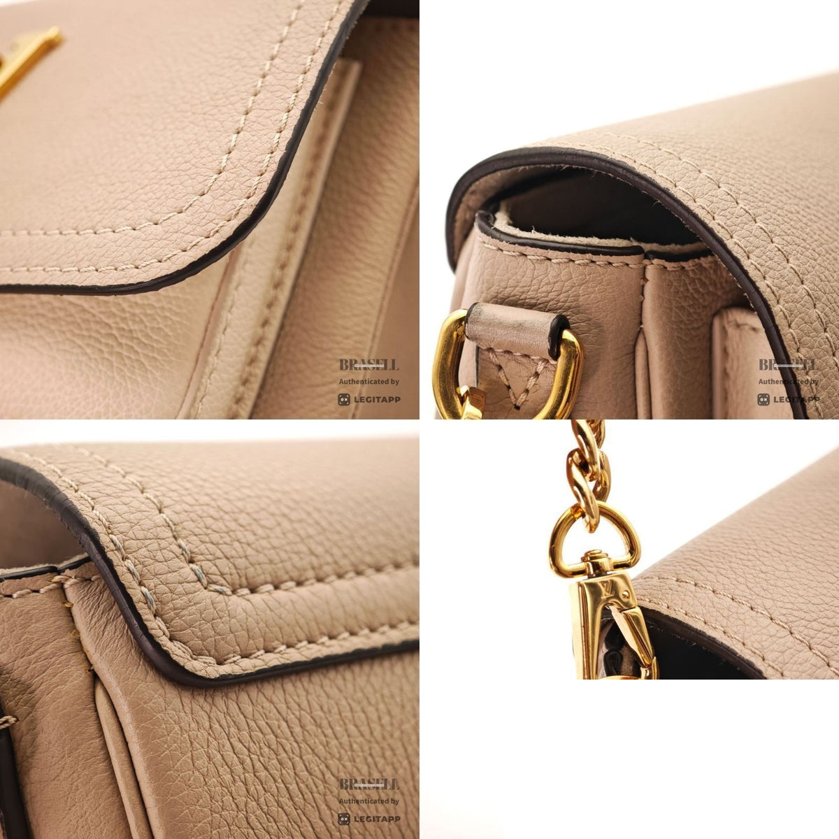 Louis Vuitton Lockme Tender Shoulder Bag Beige Strap — view 8