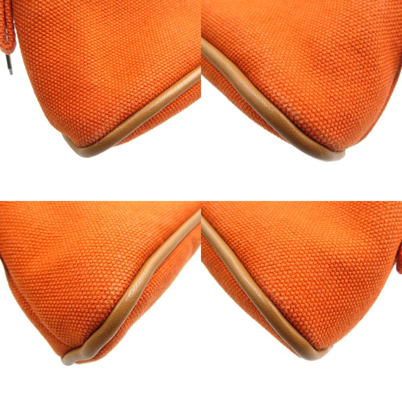Hermes Bolide Pouch 16 Mini Cotton Leather Orange Pouch 1210 Hermes