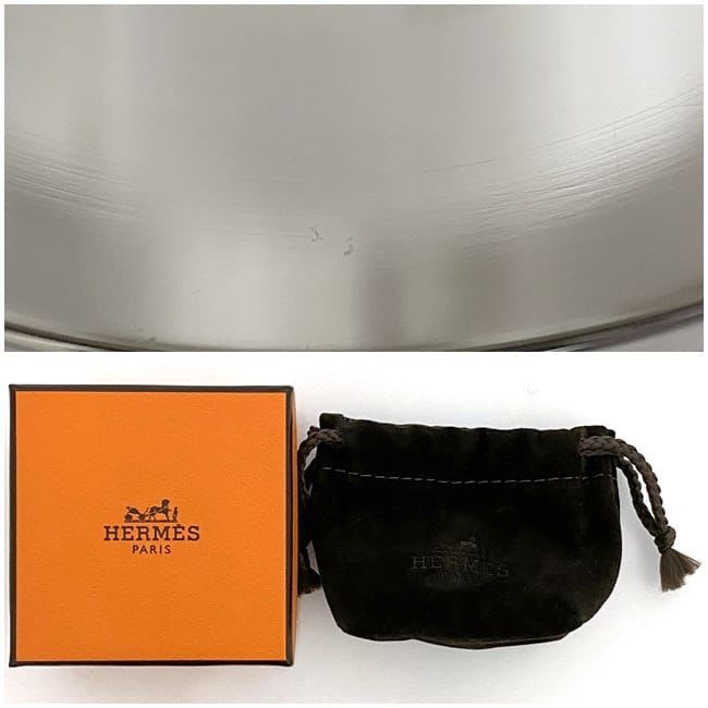 Hermes Scarf Ring Silver Saddle