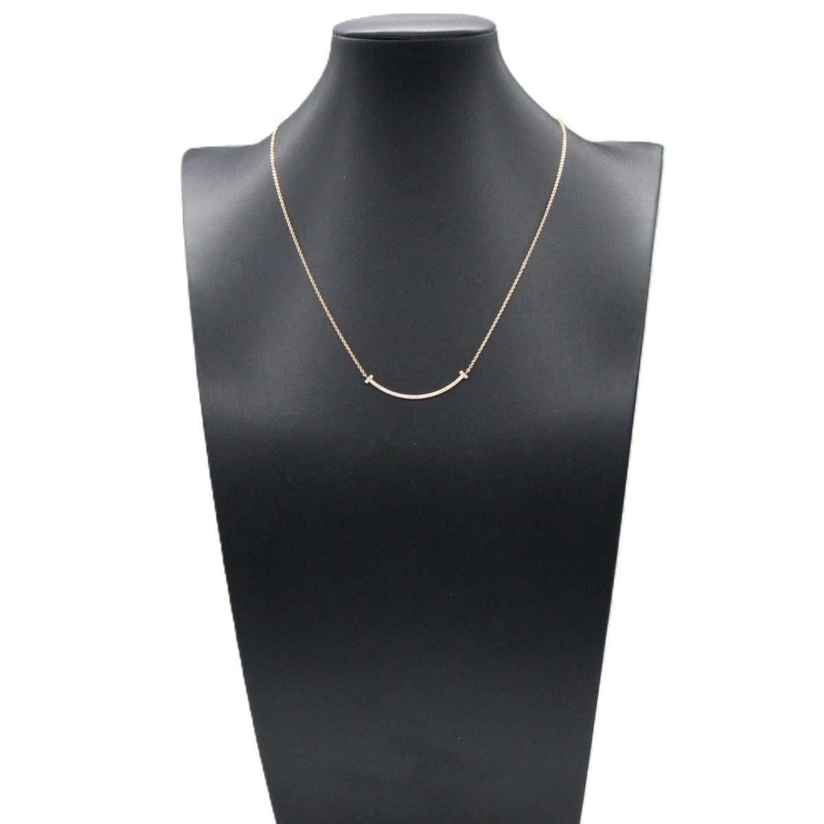 Tiffany & Co Necklace T Smile Small Diamond 40.5 cm 18k Pink Gold — view 6