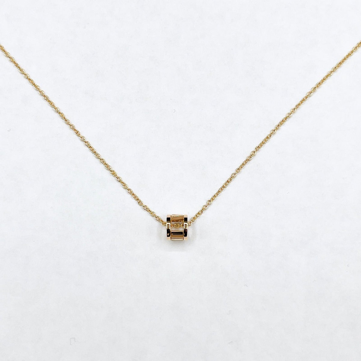 Tiffany & Co. Atlas Open Mini Pink Gold Necklace — view 7