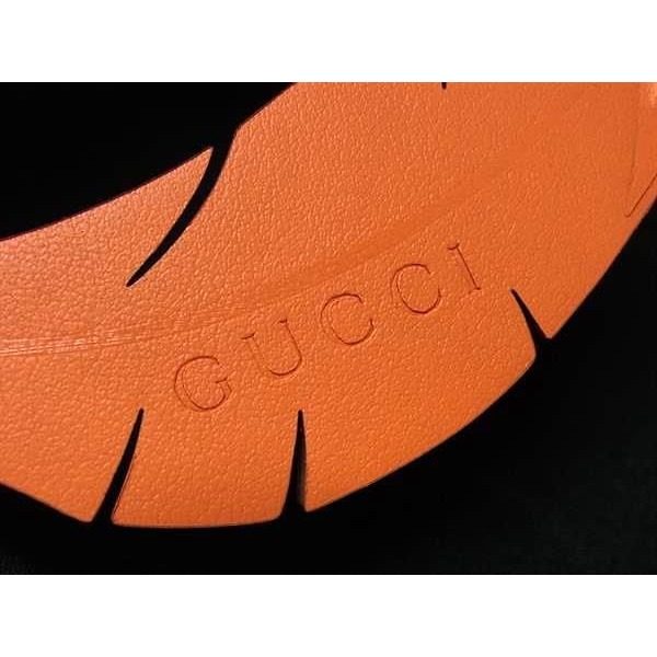 Gucci Leather Feather Key Holder Key Sling Bag Charm Key Orange — view 4