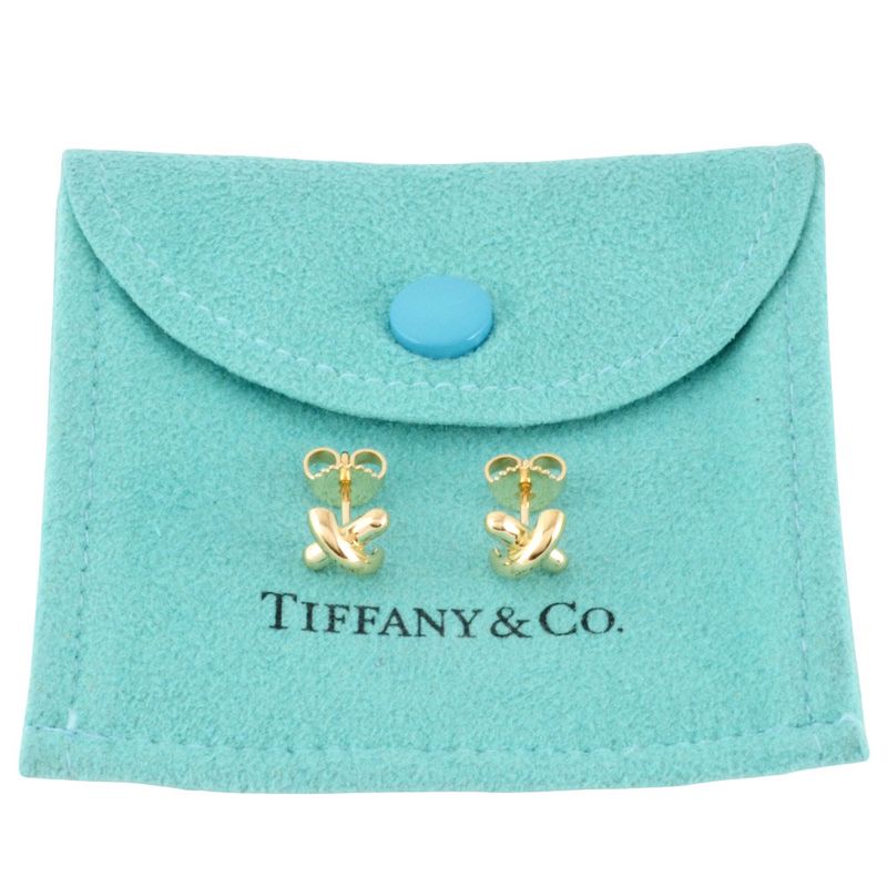 Tiffany & Co Tiffany & Co Cross Stitch Earrings 18K Yellow Gold 25g