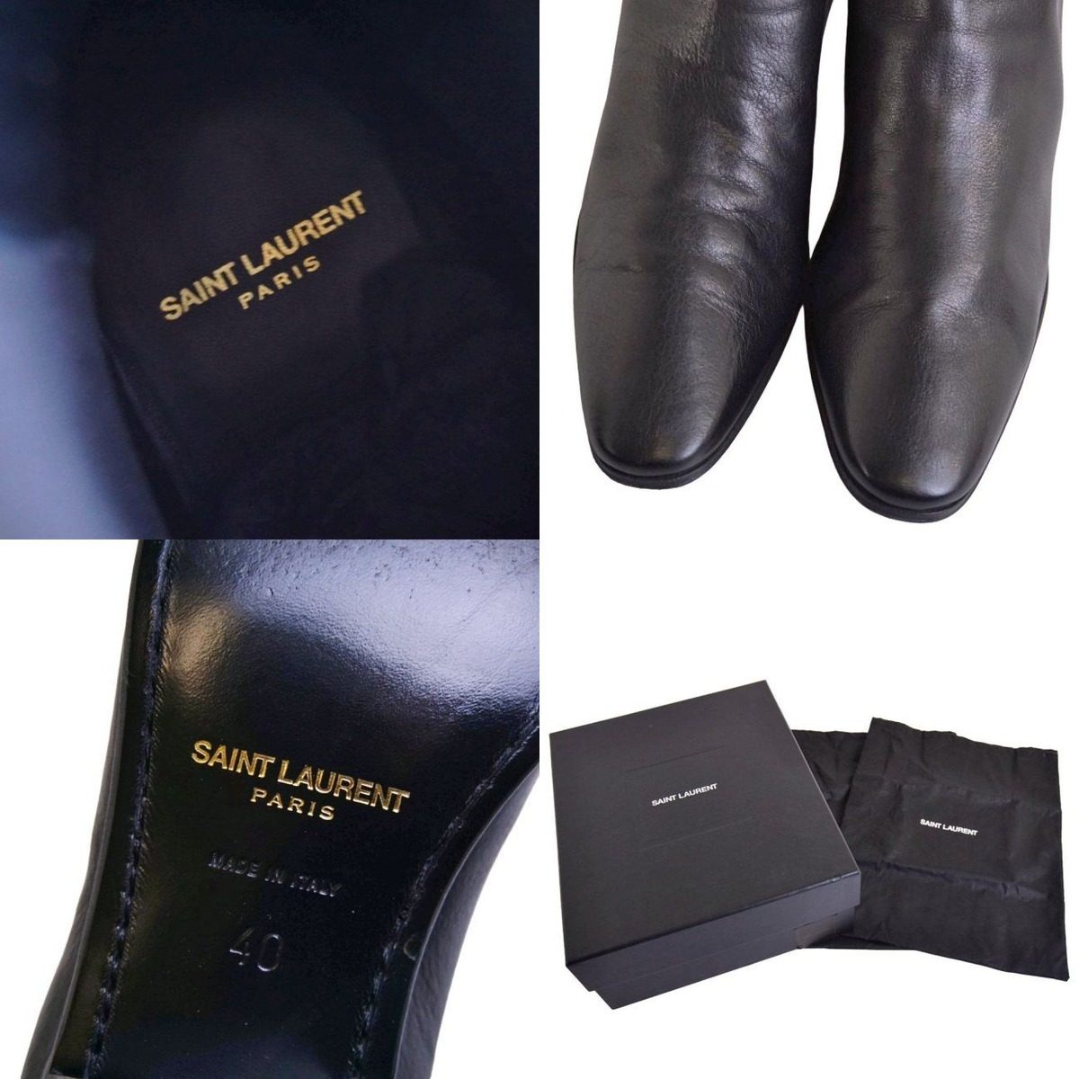 Saint Laurent Paris Boots Thigh — view 9