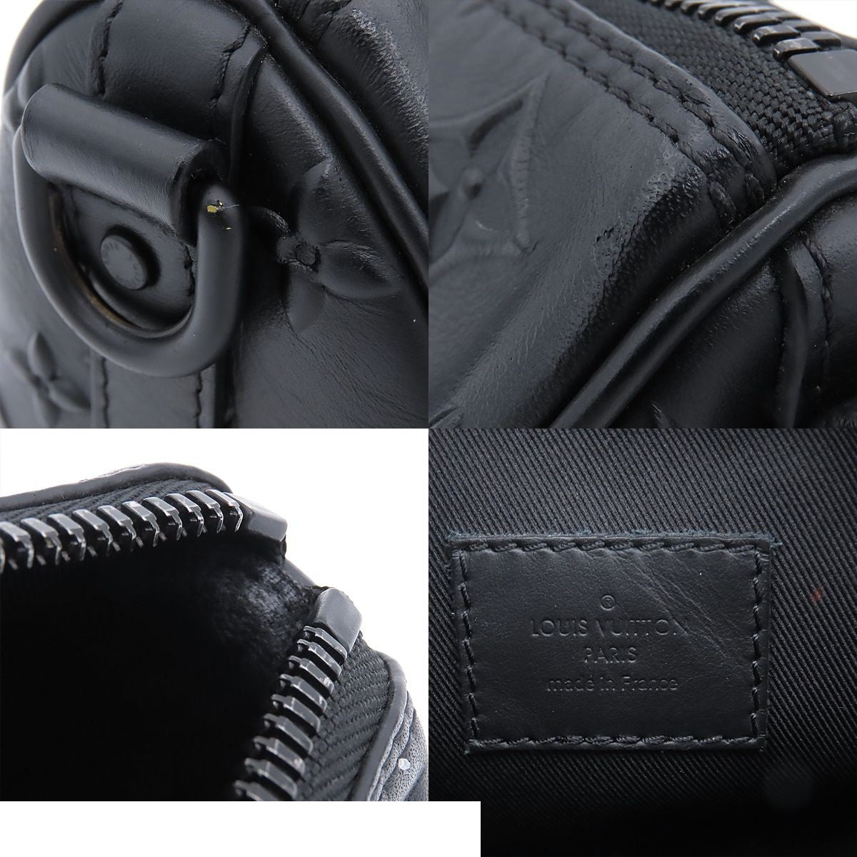 Louis Vuitton Keepall XS Black Monogram Seal 2-Way Shoulder Bag — view 8
