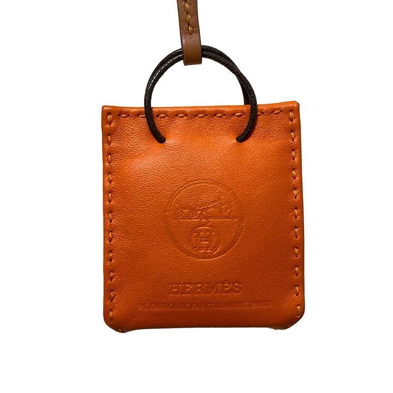 Hermes Key Holder (charm ) Sac Oranje Foux And Gold