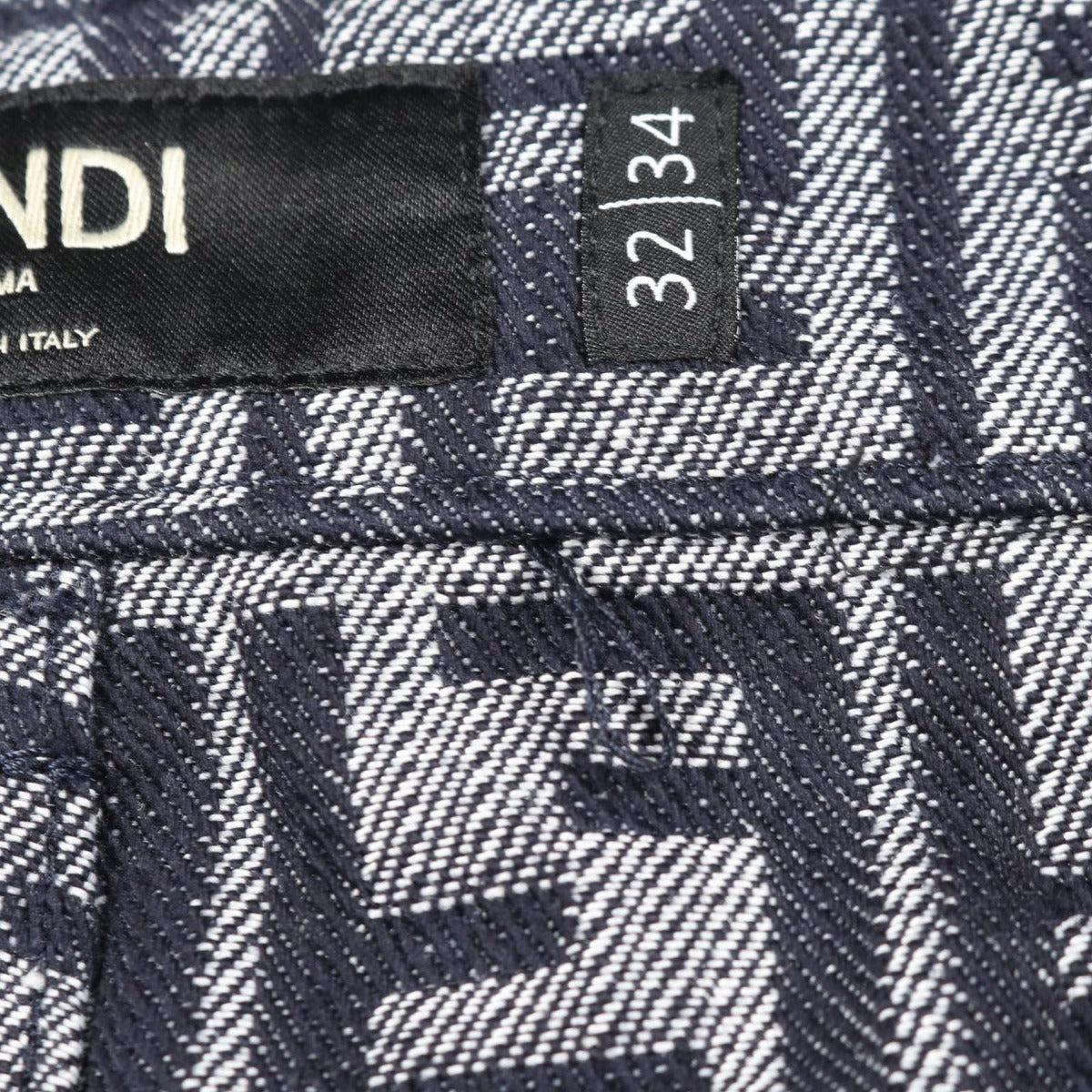 Fendi Denim Pants Zucca Flp 302 amz 3 Cotton — view 8