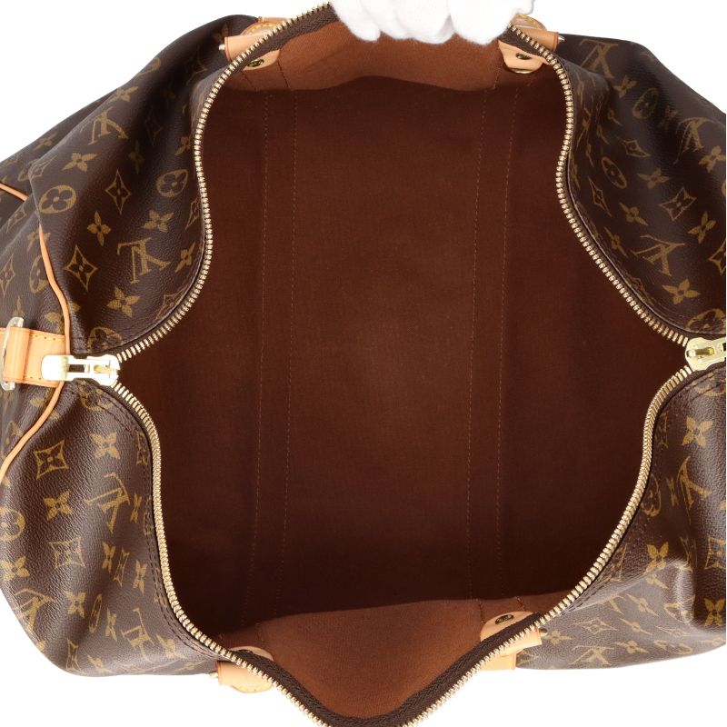 Louis Vuitton Keepall Bandoliere 50 M41416 Monogram Women's Boston Bag Brown
