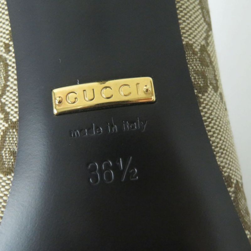 Gucci×Balenciaga 676603 GG Canvas Logo Pointed Toe Pumps 36 1/2 Made In Italy