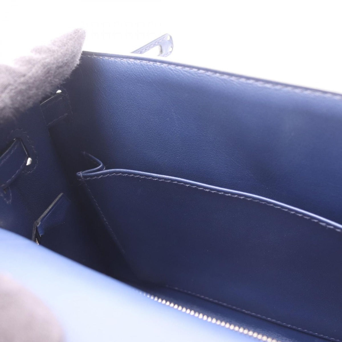 Hermes Handbag Kelly Padded 25 Blue Sapphire Leather — view 9