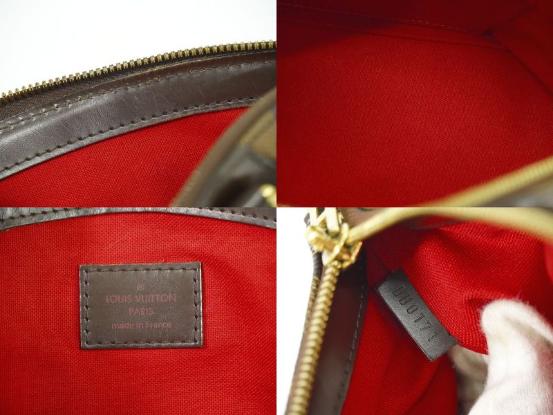 Authentic Louis Vuitton LV Verona PM Damier Ebène Tote Handbag Brown N41117