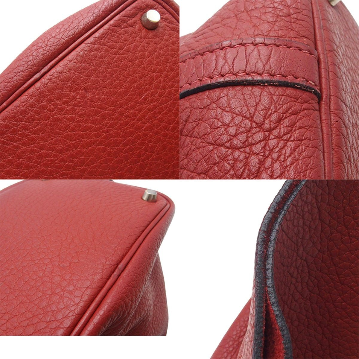Hermes Picotin PM Rouge Vif Silver Taurillon Clemence Handbag — view 8
