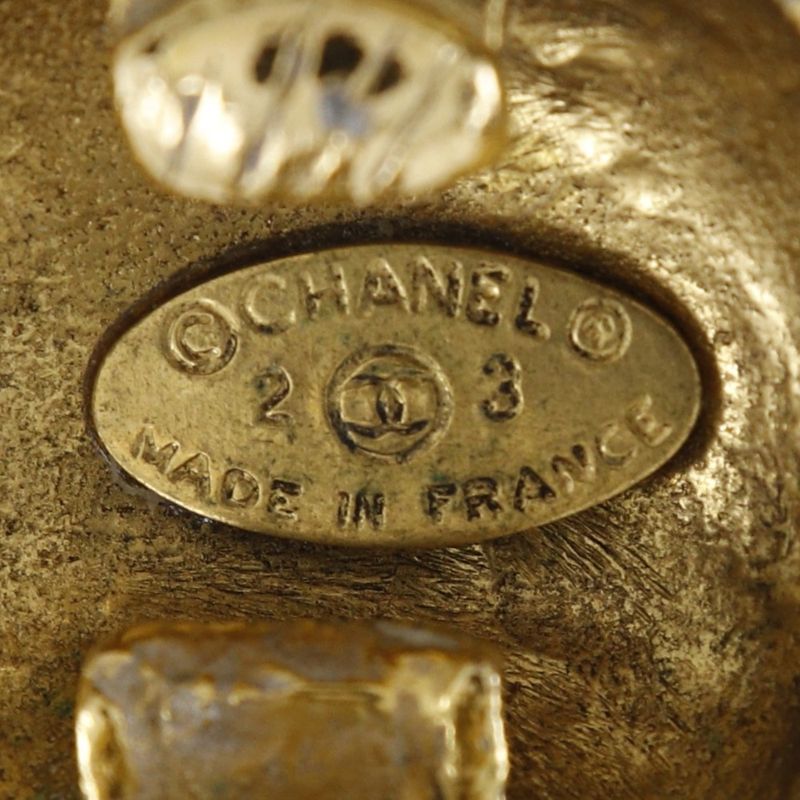Chanel Coco Mark Vintage Gold Plated 23 Ladies 37g Earrings