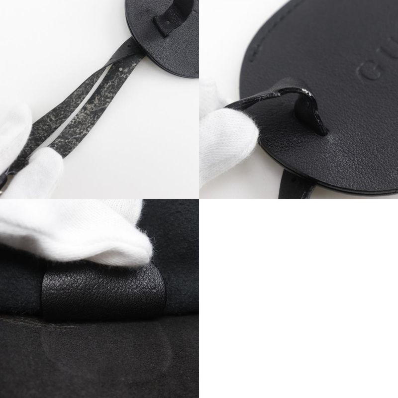 Gucci Calf Black Unisex Boston Bag