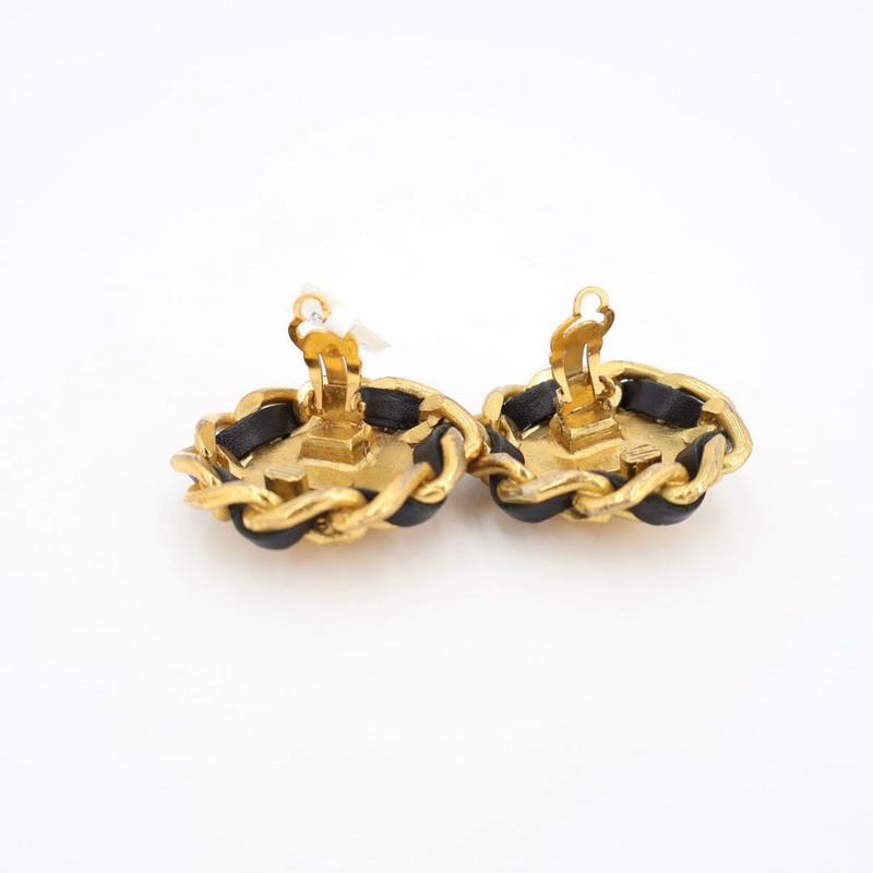 Chanel Coco Mark 29 Brooch GP And Leather Gold Scratch Scuff