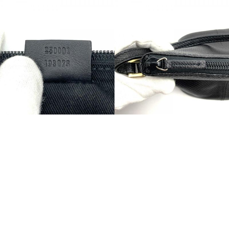 [gucci 250001 Handbag Pouch Accessory Pouch Lizard Shape Push Black Simple