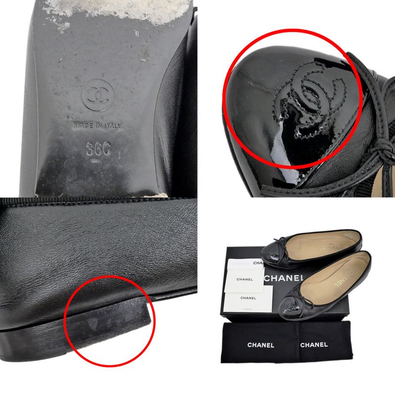 Chanel Valerie Nash Black Ribbon G02819 Size 36C Shoes Women's Women