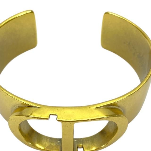 Christian DIOR Bracelet Bangle Accessories Jewelry Small Logo GP Gold