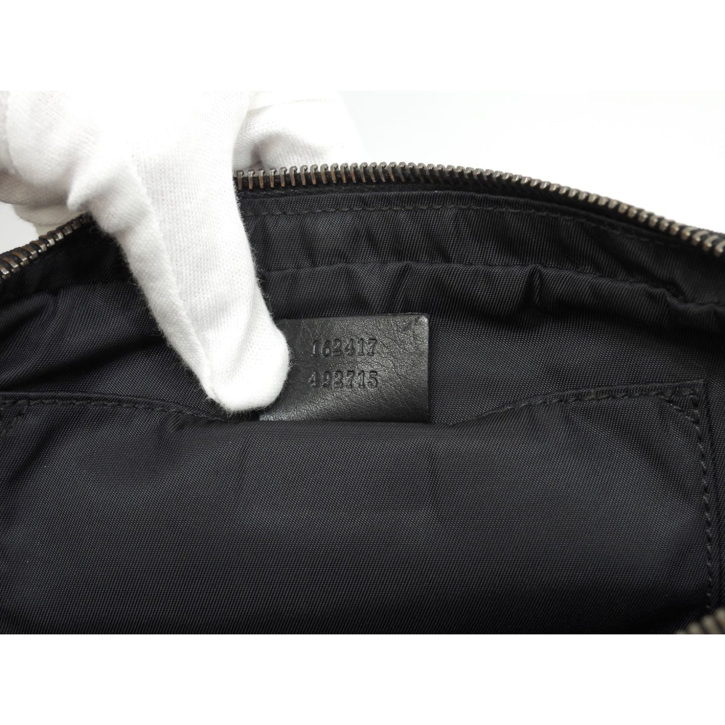 Gucci GG Supreme Monogram Waist Bag Belt Bag Pouch Mens Black Leather