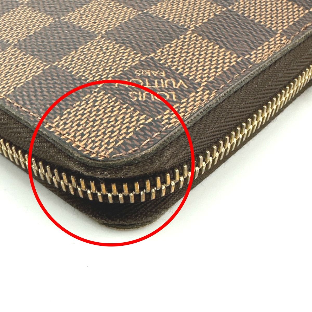 Louis Vuitton Damier Round Zipper Zippy Wallet Long