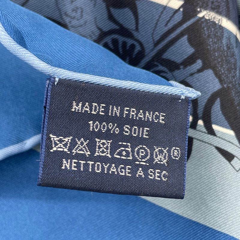 Hermes Scarf Carre 90 DIP DYE Jungle LOVE 100% Blue Silk