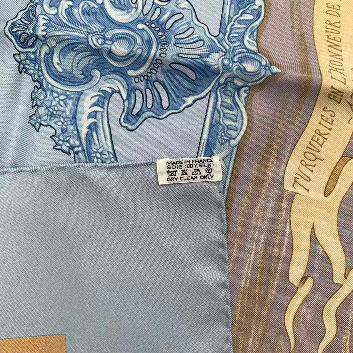 Hermes Carre 90 Silk Scarf Bandana Turqveries en L'honneur de Mht Turkish March — view 10