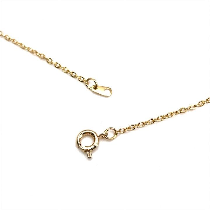 Celine Vintage Triomphe Stone Necklace Gold