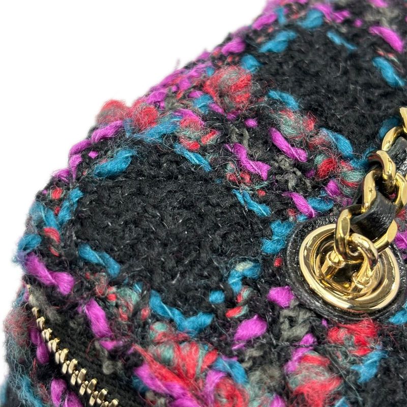 Chanel Tweed Classic Vanity Chain Shoulder Multicolor