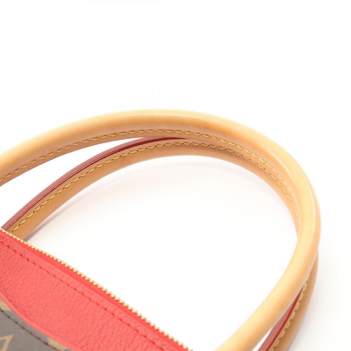 Louis Vuitton Handbag Pallas Cerise Canvas Leather Brown Red — view 7
