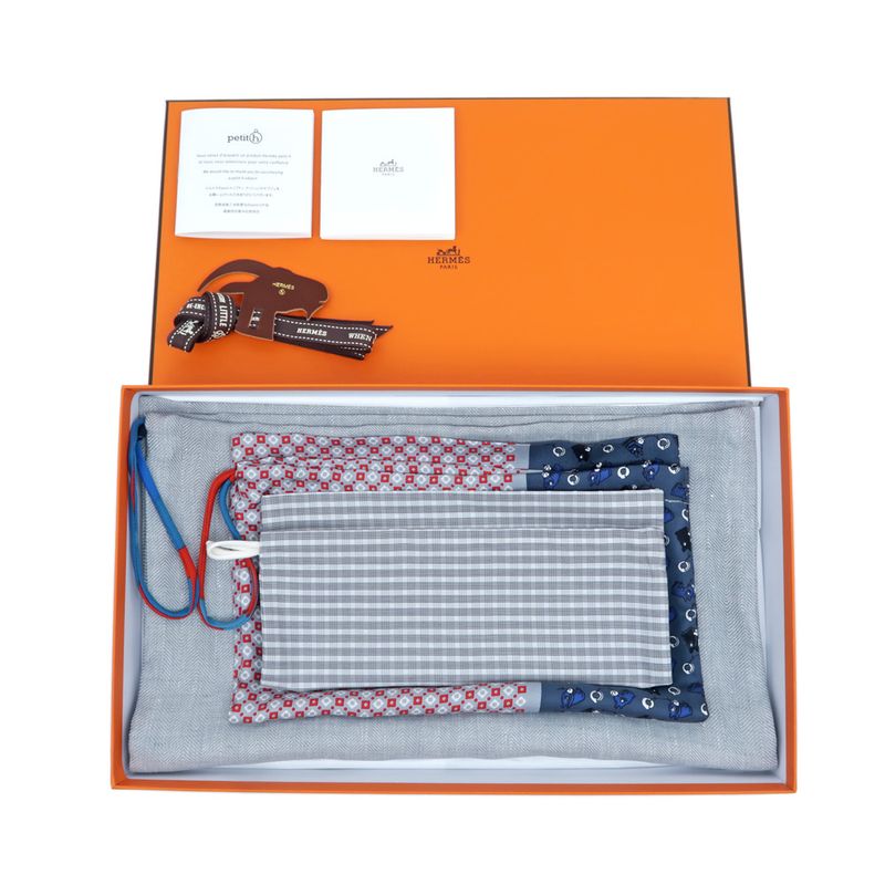 Hermes Petit H Petit Ash Drawstring Purse 3 Types Set Pouch Accessory