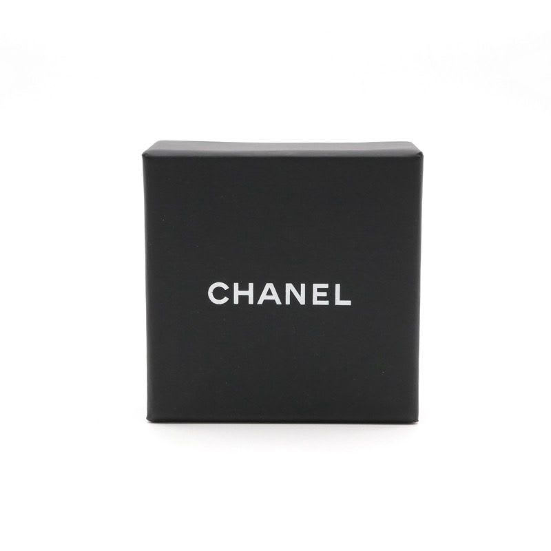 Chanel Earrings Gold Coco Mark Star Hoop Rhinestone