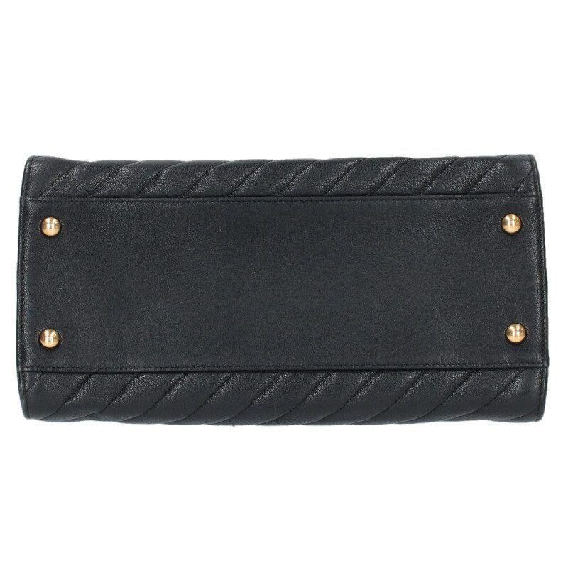 Chanel Calfskin Bias-stitched Shoulder Bag Women