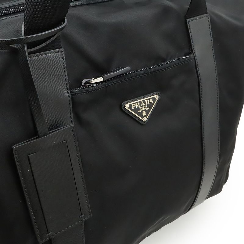 Prada Triangle Logo Boston Bag Travel Bag Travel Cabasn Large Tote Nylon