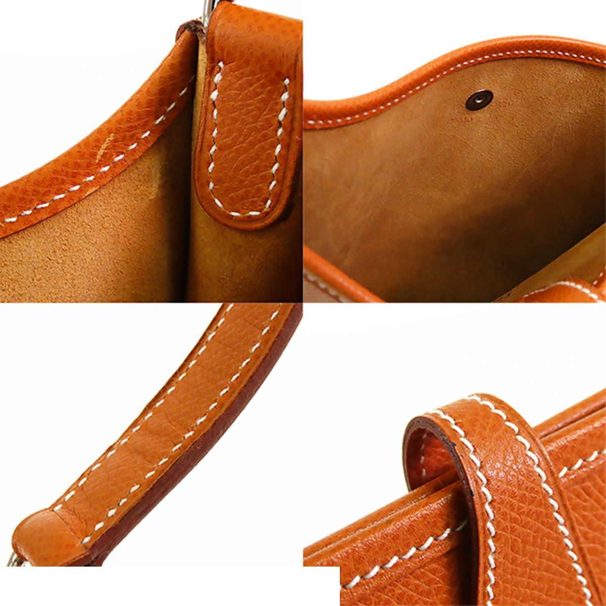 Hermes Evelyne TPM Cognac Silver Epsom Shoulder Bag — view 8