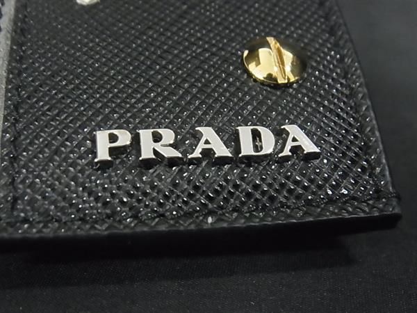 Prada Saffiano Leather Ship Name Tag Nametag Name Holder Bag Charm