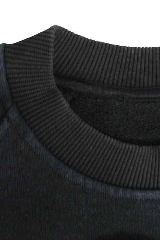 Prada 134627 Fringe Triangle Logo Oversized Sweatshirt Women's XS