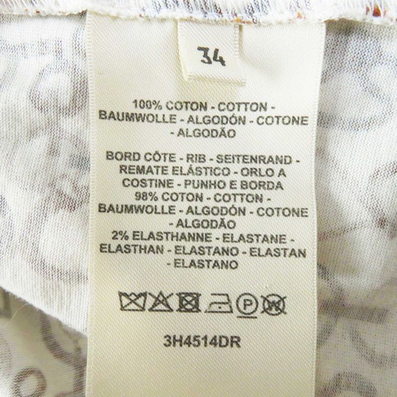 Hermes 23SS 3h4514dr Do Re Boucles Do Re Boucles 100% Cotton Short Sleeve