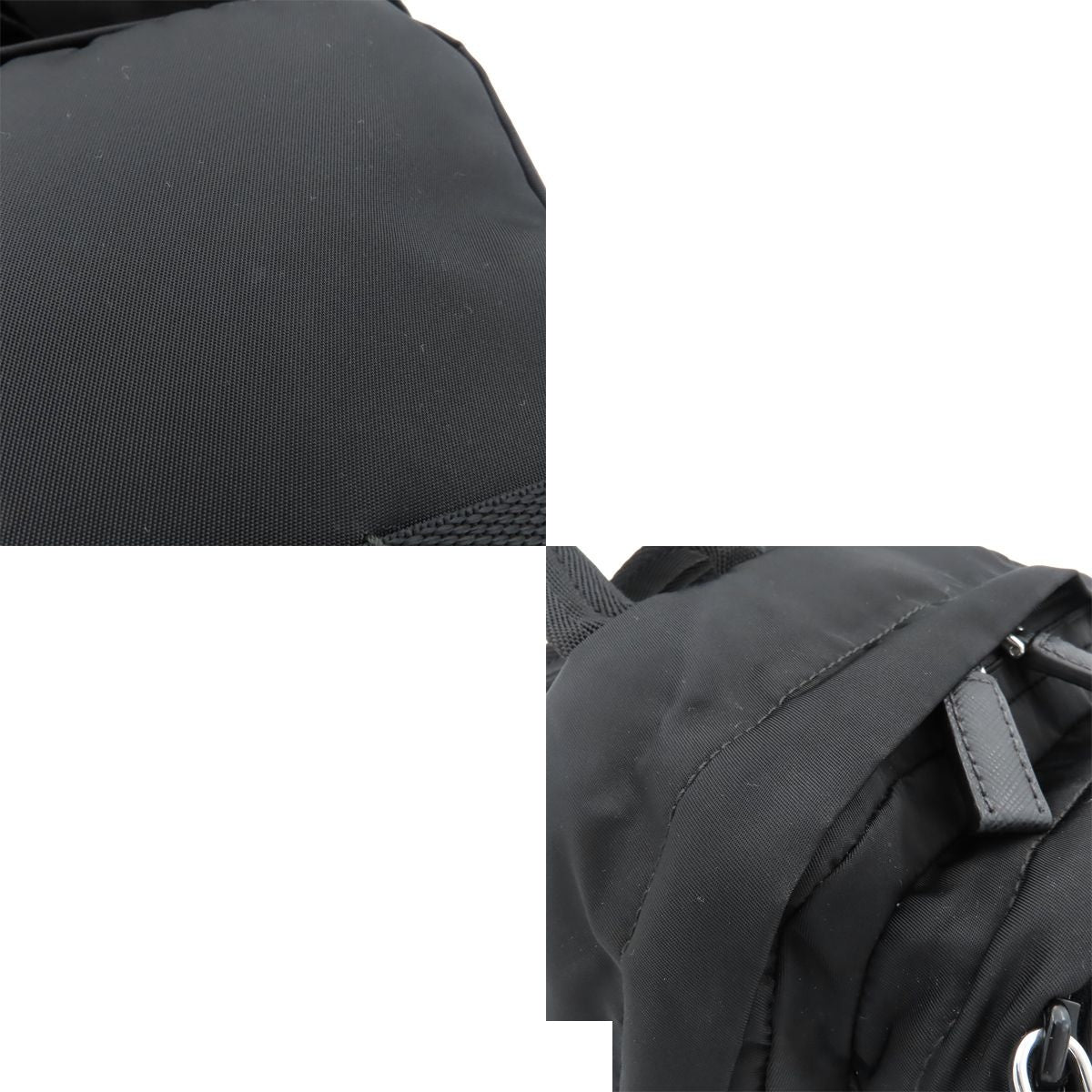 Prada Belt Bag Nero Black Tessuto Saffiano Nylon Triangle Logo — view 8