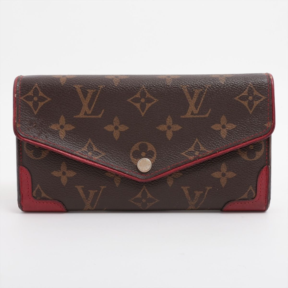 Louis Vuitton Monogram Portefeuille Sarah Retiro Wallet Brown Cerise